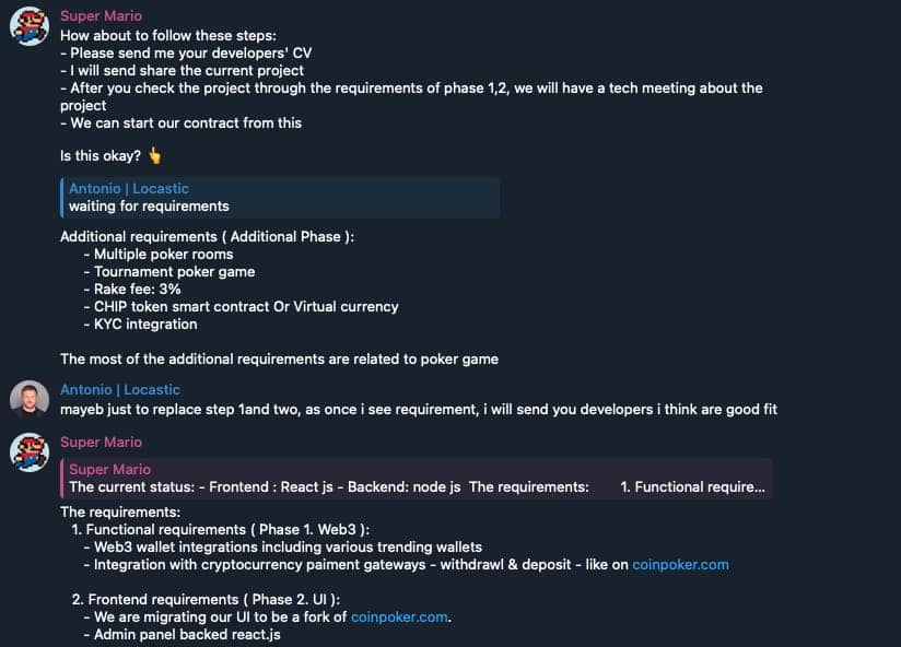 Super Mario telegram @marioveteran scammer dev#popper project requirements